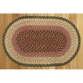 Capitol Earth Rugs BurgundyGrayCreme Jute Braided Rug 3057